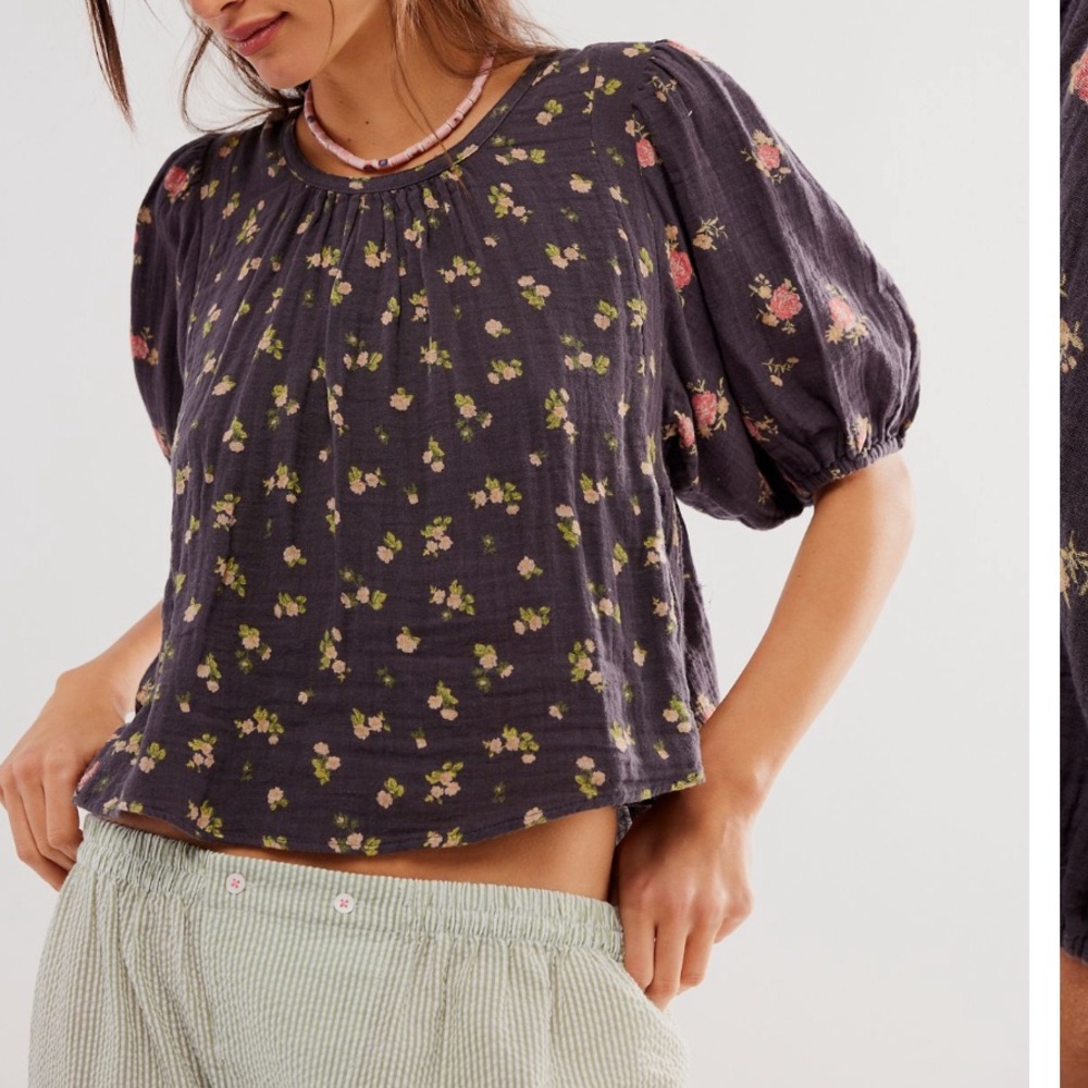 NWT Free People Chloe Printed Top, XS